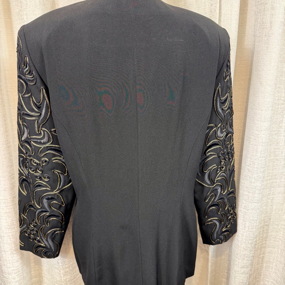 Felice women’s Elegant Black Blazer with Gold Detailing size 16 - Picture 5 of 7